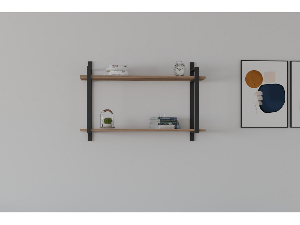 Mensola da parete in legno "Abat" - 90 x 22 x 60 cm - Noce