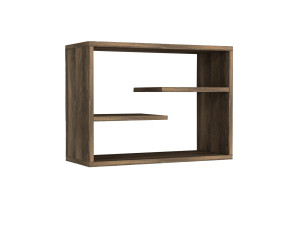 Mensola da parete in legno "Tino" - 60 x 19 x 44 cm - Noce