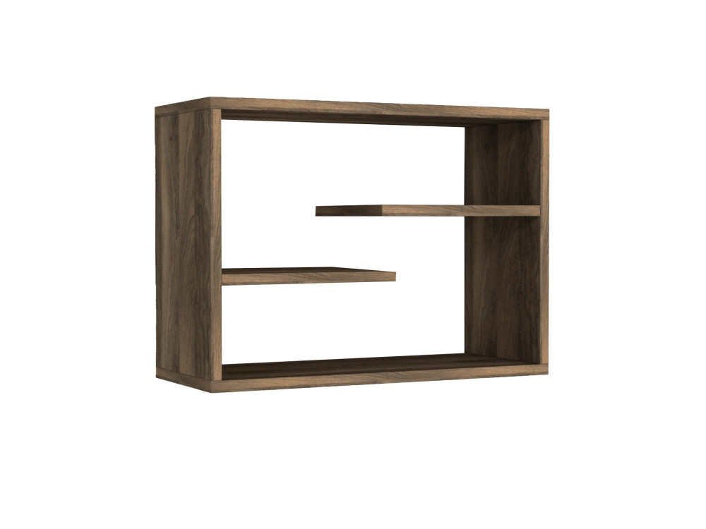 Mensola da parete in legno "Tino" - 60 x 19 x 44 cm - Noce