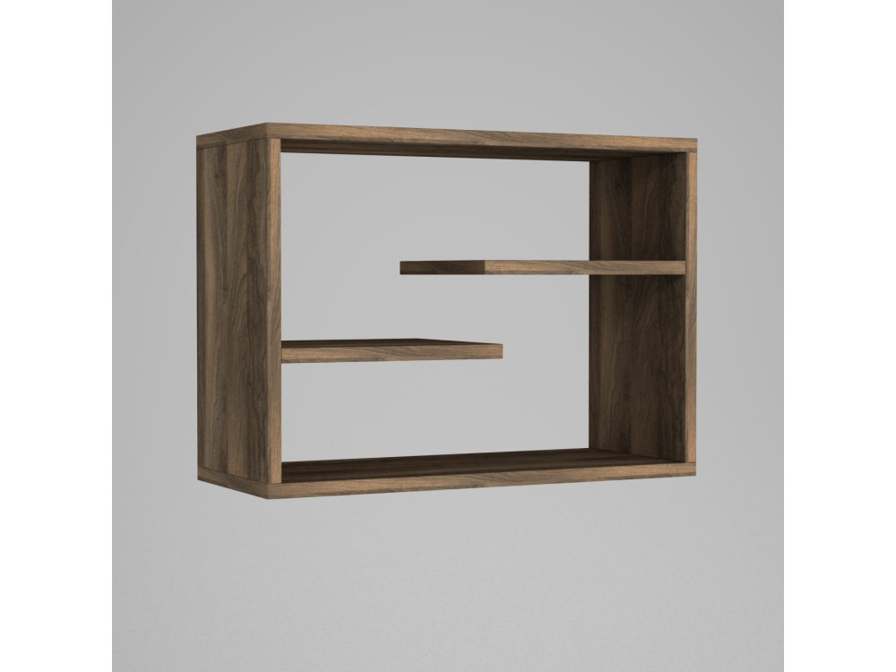 Mensola da parete in legno "Tino" - 60 x 19 x 44 cm - Noce