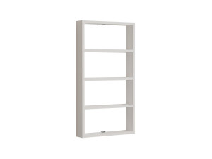 Mensola da parete in legno "Quatro" - 43 x 9 x 80 cm - Bianco