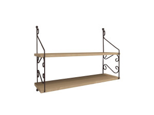 Mensola da parete in legno "Seramoni" - 72 x 22 x 51 cm - Rovere