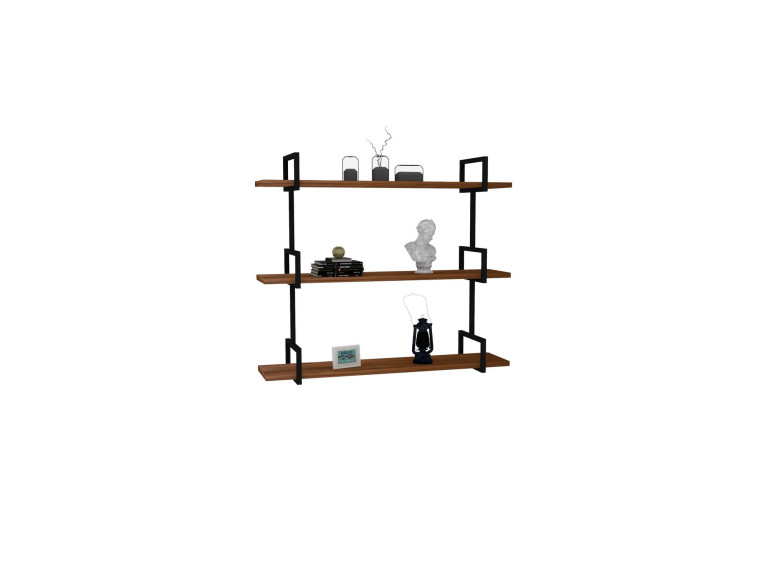 Mensola da parete in legno "Uras" - 87 x 22 x 76 cm - Noce