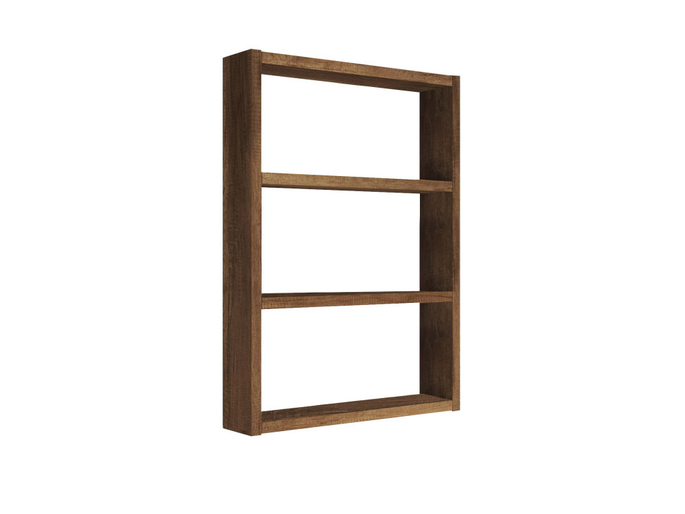 Mensola da parete in legno "PR1" - 43 x 9 x 60 cm - Noce