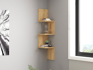 Mensola da parete in legno "Zikzak" - 25 x 25 x 105 cm - Saphir 2