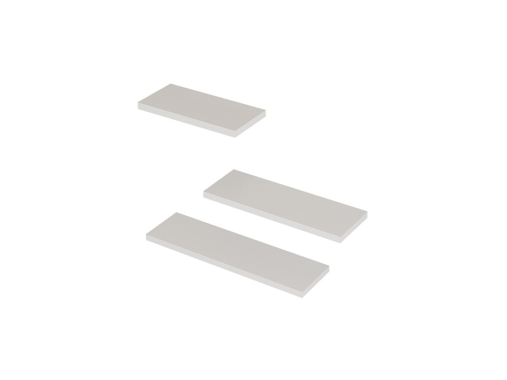 Mensola da parete in legno "Leila" - 50 x 14 x 2 cm - Bianco