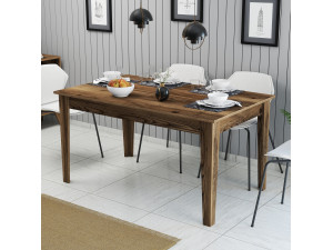 Tavolo da pranzo in legno "Milan500" - 145 x 88 x 75 cm - Marrone 2