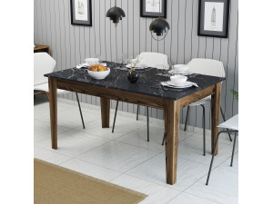 Tavolo da pranzo in legno "Milan500" - 145 x 88 x 75 cm - Nero 2