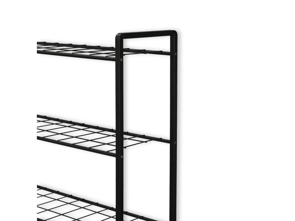 Armadio per lavatrice in metallo "Nigel" - 68 x 24 x 150 cm - Nero