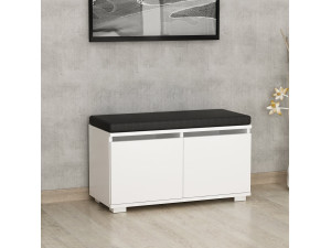 Scarpiera in legno "Drago" - 80 x 35 x 42 cm - Bianco 2