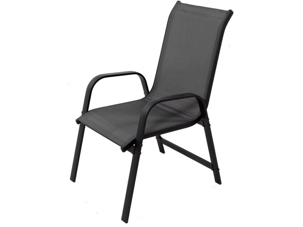 Set di mobili da giardino Textilene "cordoba + Porto" 6 persone grigio scuro