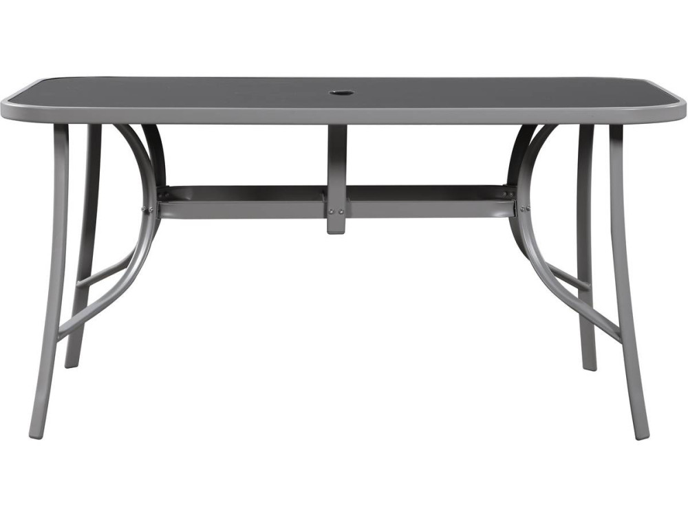Set di mobili da giardino Textilene "cordoba + Porto" 6 persone grigio scuro