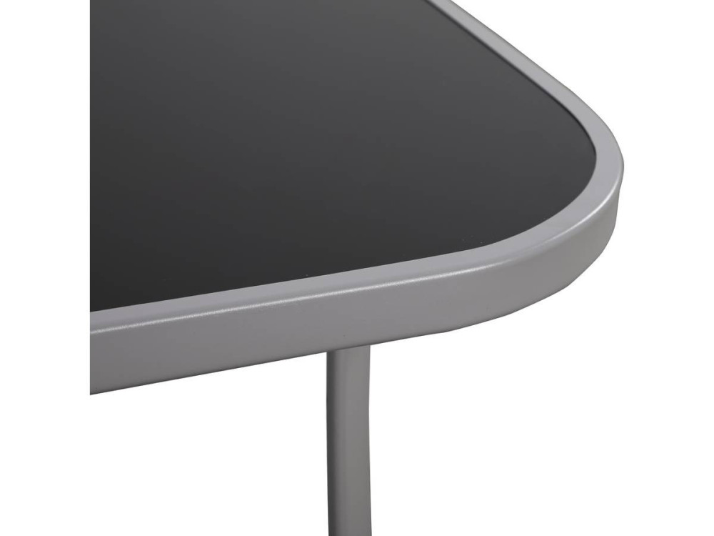 Set di mobili da giardino Textilene "cordoba + Porto" 6 persone grigio scuro