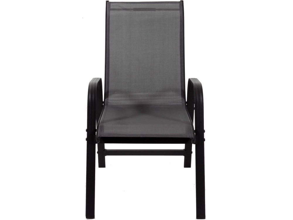 Set di mobili da giardino Textilene "cordoba + Porto" 6 persone grigio scuro