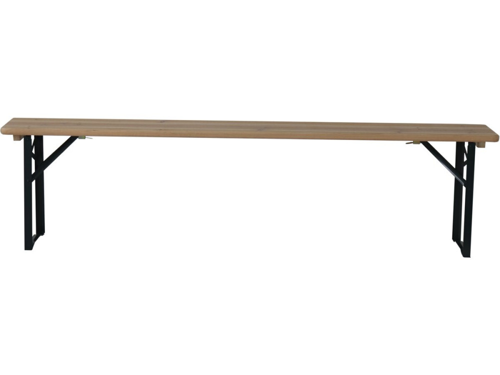 Tavolo da giardino pieghevole da brasserie con 2 panche "Lisbon" - 176 x 46 x 75 cm - Marrone