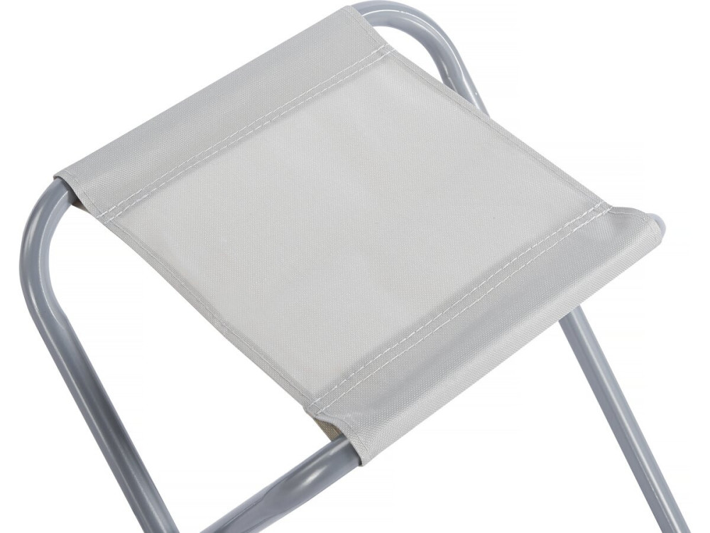 Set di tavolo da campeggio e 4 sgabelli pieghevoli - 125 x 60 cm - Bianco