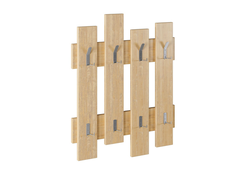 Appendiabiti da parete in legno "Wave" - 64 x 4 x 79 cm - Beige