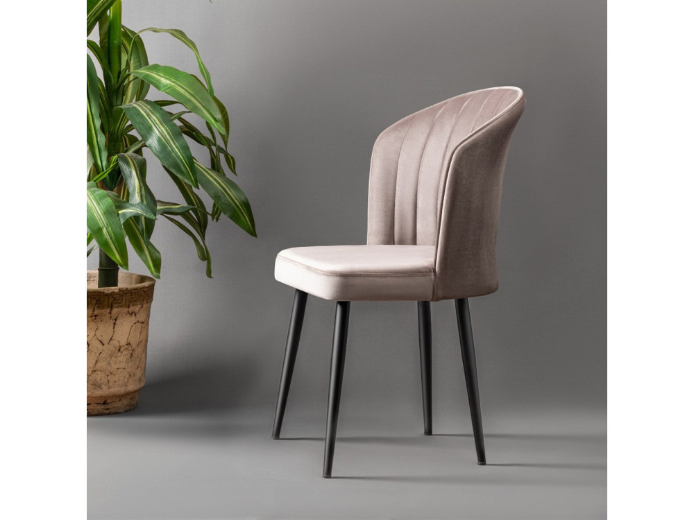 Set di sedie in legno "Rubi" (2 pezzi) - 52 x 42 x 85 cm - Cappuccino