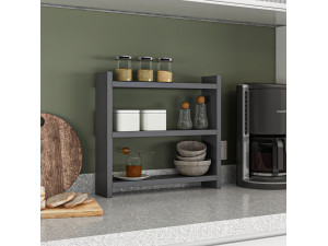 Scaffale da cucina in legno "Cosmic" - 44 x 10 x 40 cm - Grigio antracite 2