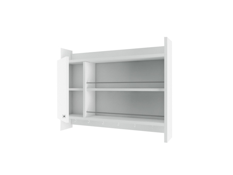Scaffale da cucina in legno "Knerr" - 85 x 13 x 65 cm - Bianco