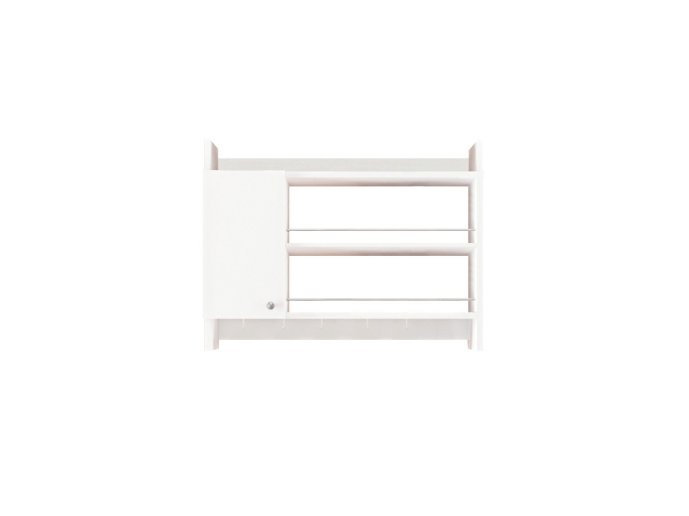 Scaffale da cucina in legno "Knerr" - 85 x 13 x 65 cm - Bianco