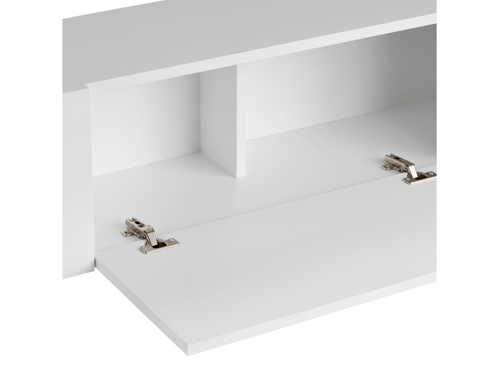 Porta TV in legno "Nexus" - 180 x 30 x 45 cm - Bianco / Oro