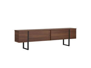 Porta TV in legno "Onera" - 180 x 30 x 50 cm - Noce / Nero