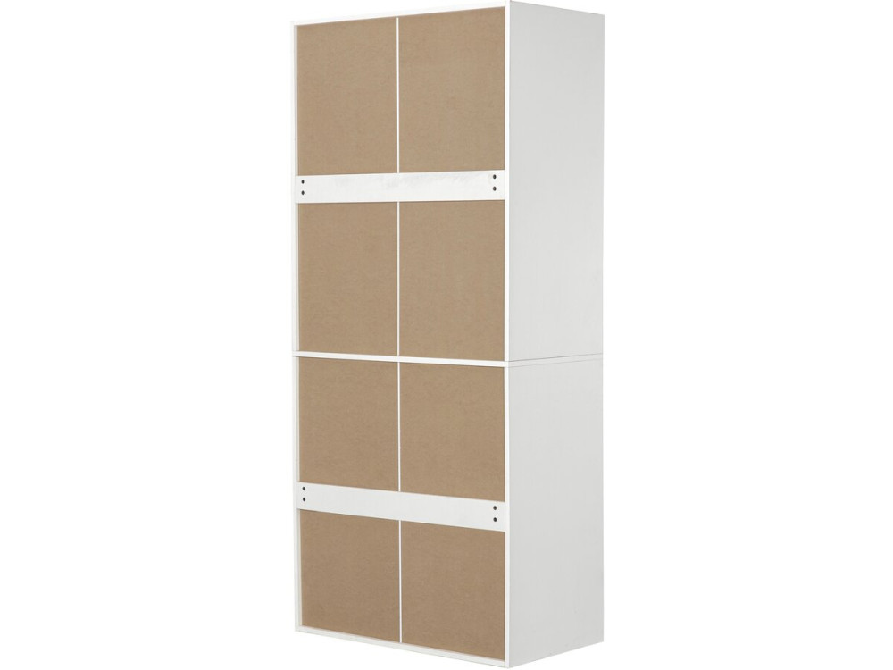 Kit dressing modulable avec penderie, tiroirs et rangements "Opéra" - 2 éléments - Blanc