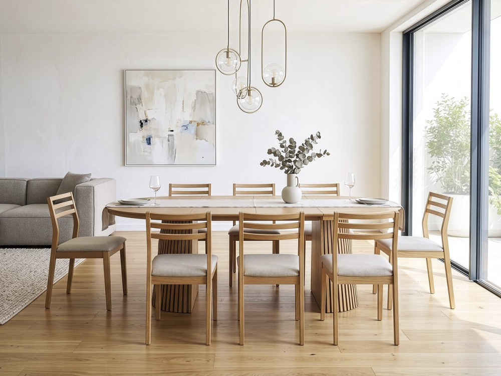 Tavolo da pranzo allungabile in legno "Sylva" - 120/200 cm - Posti a sedere da 4 a 8 - Marrone
