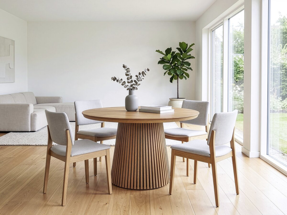 Tavolo da pranzo allungabile in legno "Sylva" - 120/200 cm - Posti a sedere da 4 a 8 - Marrone