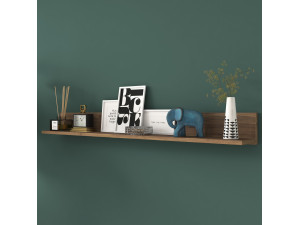 Mensola da parete in legno "Eno" - 135 x 13 x 15 cm - Marrone 2