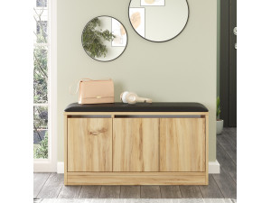 Scarpiera in legno "Mirko" - 90 x 35 x 45 cm - Beige 2