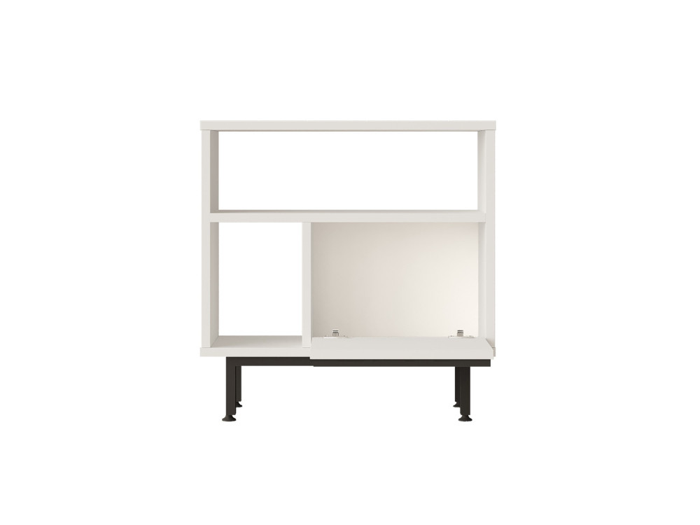 Tavolino in legno "Calvin" - 60 x 25 x 60 cm - Bianco