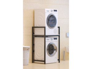 Mobile lavatrice in metallo "Junior" - 70 x 60 x 116 cm - Bianco 2