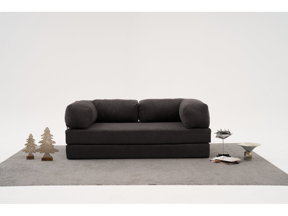 Divano a 3 posti in tessuto "Comfort" - 190 x 95 x 75 cm - Grigio antracite