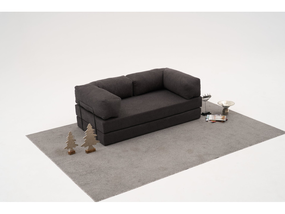 Divano a 3 posti in tessuto "Comfort" - 190 x 95 x 75 cm - Grigio antracite