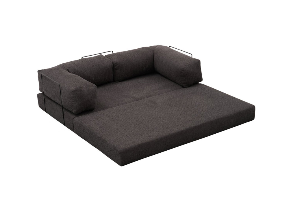 Divano a 3 posti in tessuto "Comfort" - 190 x 95 x 75 cm - Grigio antracite