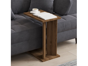 Tavolino in legno "Lun" - 25 x 50 x 48 cm - Marrone 2