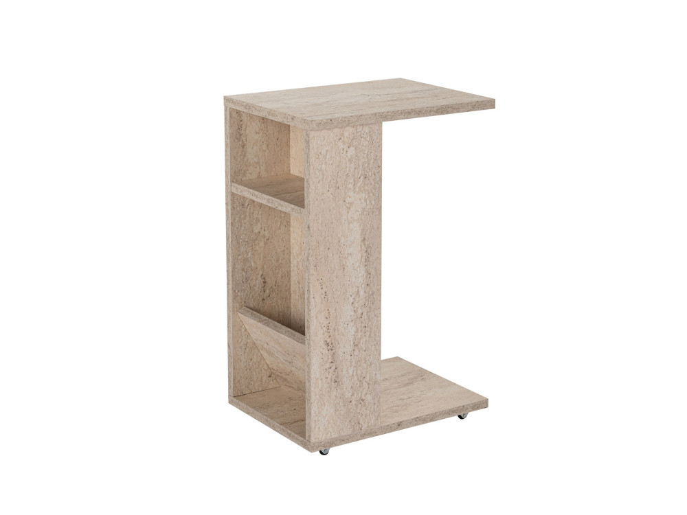 Tavolino in legno "Filinta" - 30 x 40 x 63 cm - Travertino