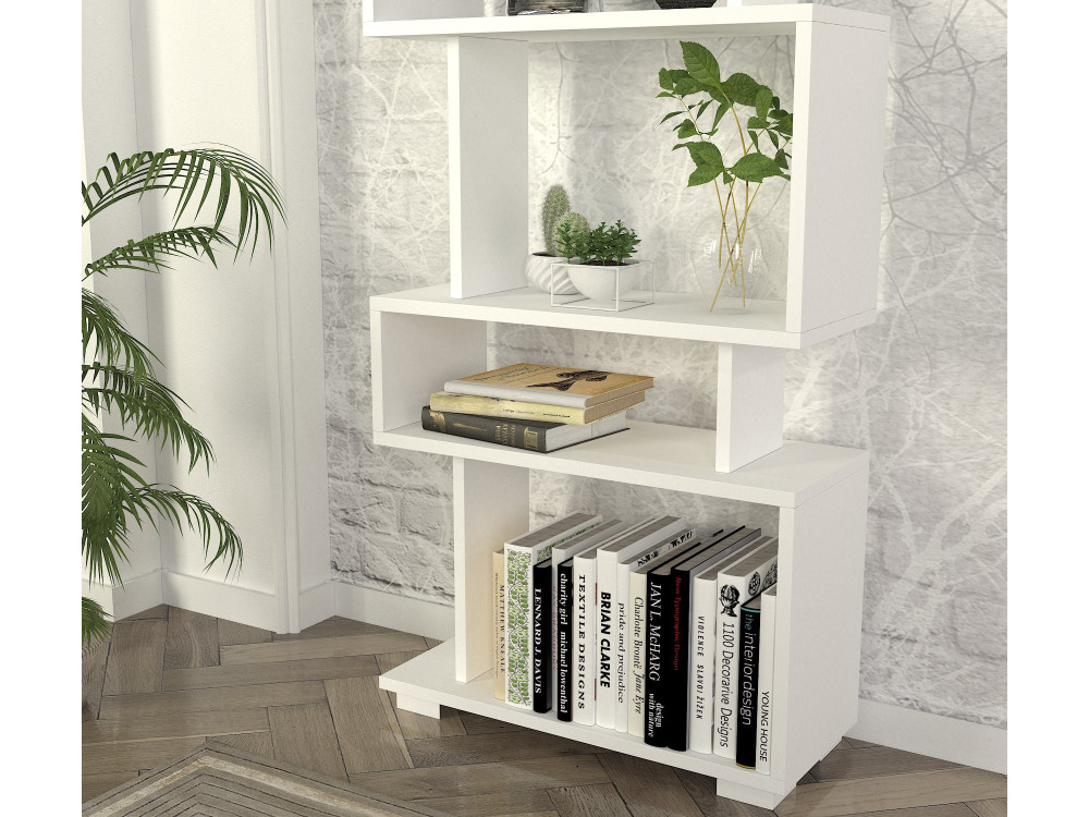 Libreria in legno "Blok" - 60 x 19 x 165 cm - Bianco