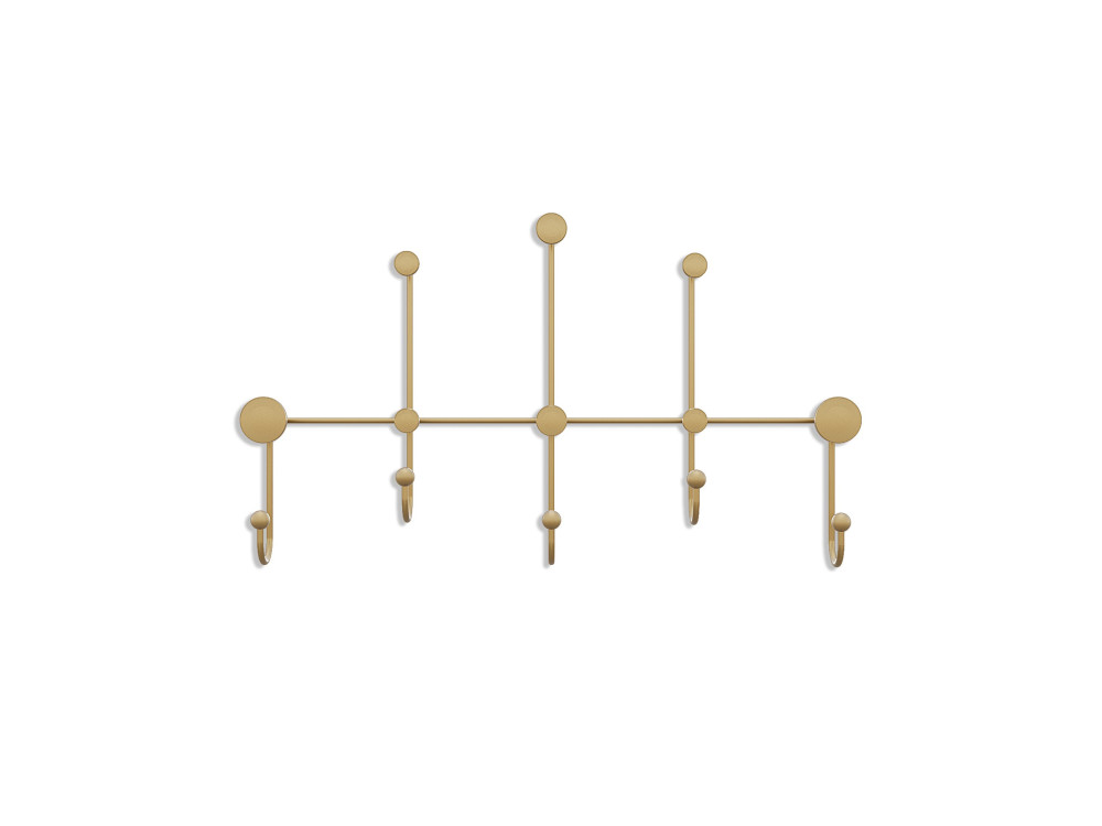Gancio da parete in metallo "iyon-A" - 80 x 10 x 45 cm - Oro