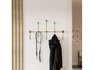 Gancio da parete in metallo "iyon-A" - 80 x 10 x 45 cm - Oro 2