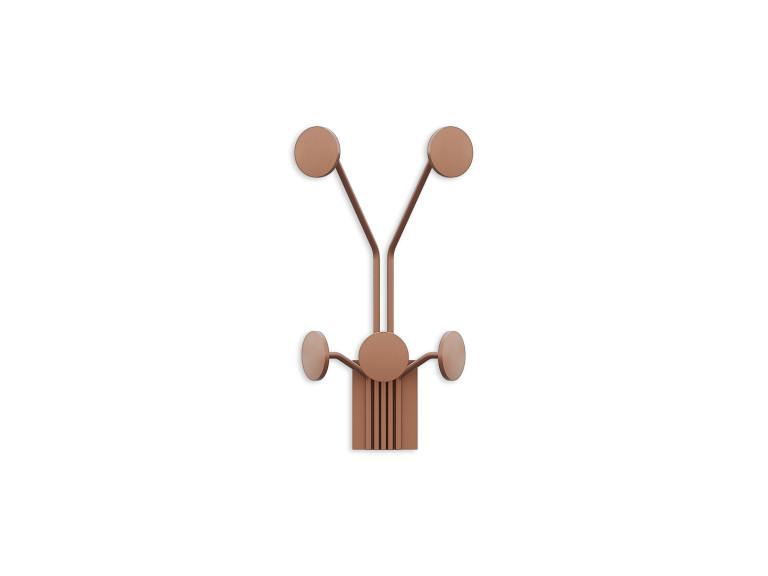 Gancio da parete in metallo "Giraffe" - 24 x 16 x 40 cm - Rame
