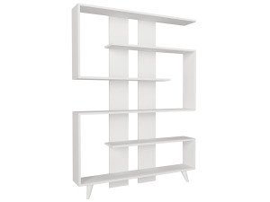 Libreria in legno "Rain" - 120 x 20 x 162 cm - Bianco