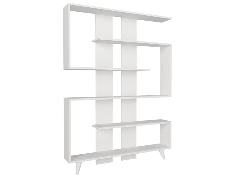 Libreria in legno "Rain" - 120 x 20 x 162 cm - Bianco