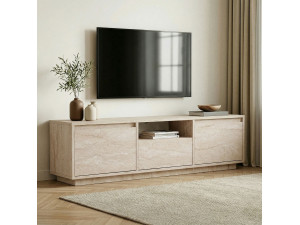 Porta TV in legno "Sentinel" - 160 x 30 x 42 cm - Travertino 2
