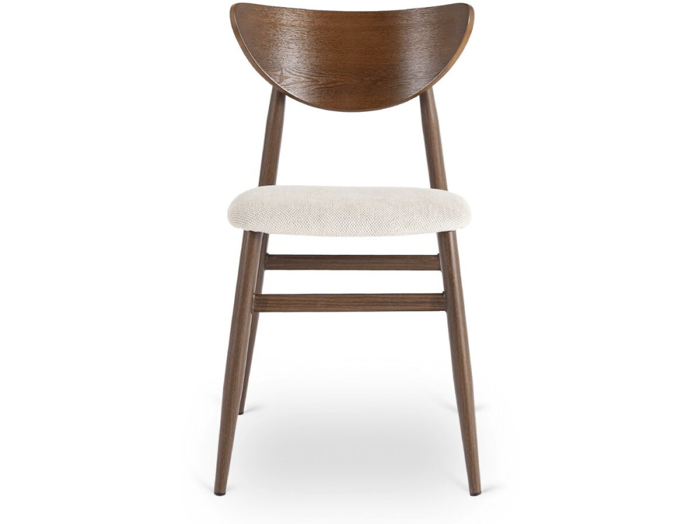 Sedia da pranzo in legno in stile scandinavo "Lumbra" - Marrone