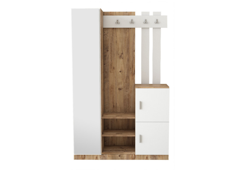 Mobile da corridoio in legno "DD7" - 113 x 37 x 179 cm - Bianco