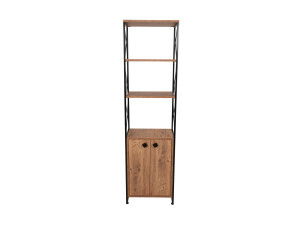 Libreria in legno "Tervel" - 49 x 30 x 180 cm - Marrone