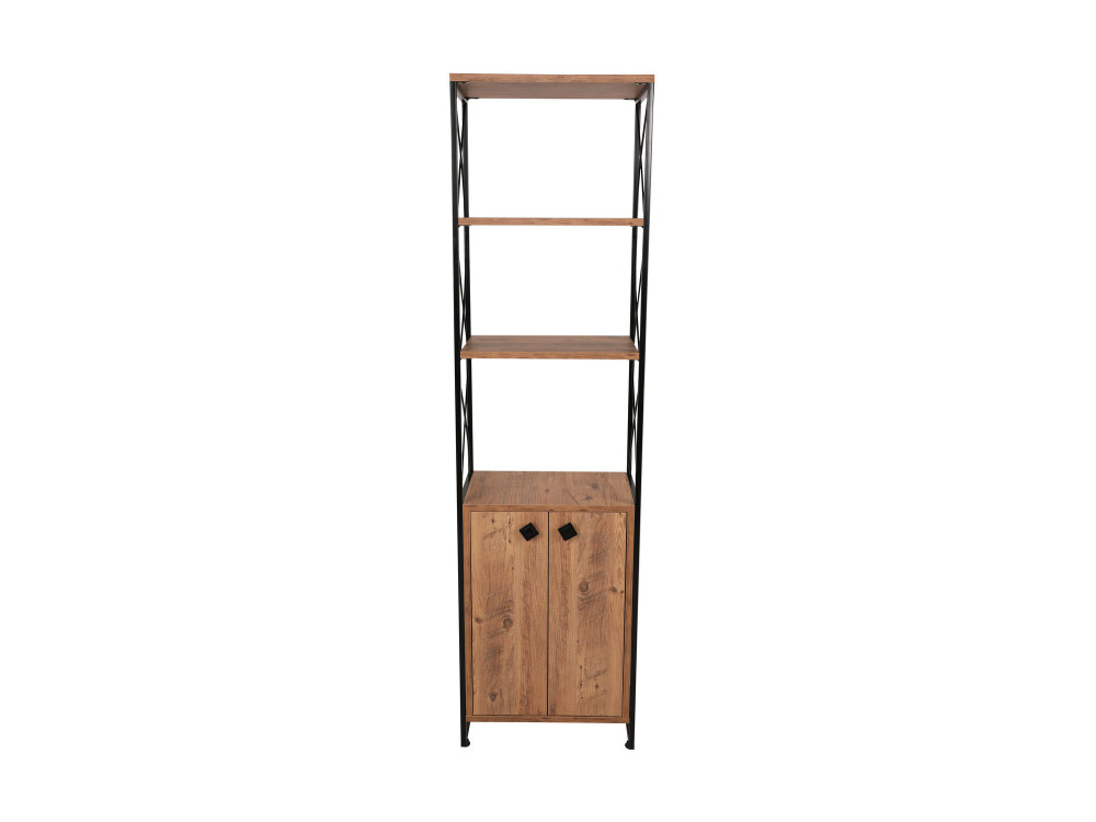 Libreria in legno "Tervel" - 49 x 30 x 180 cm - Marrone